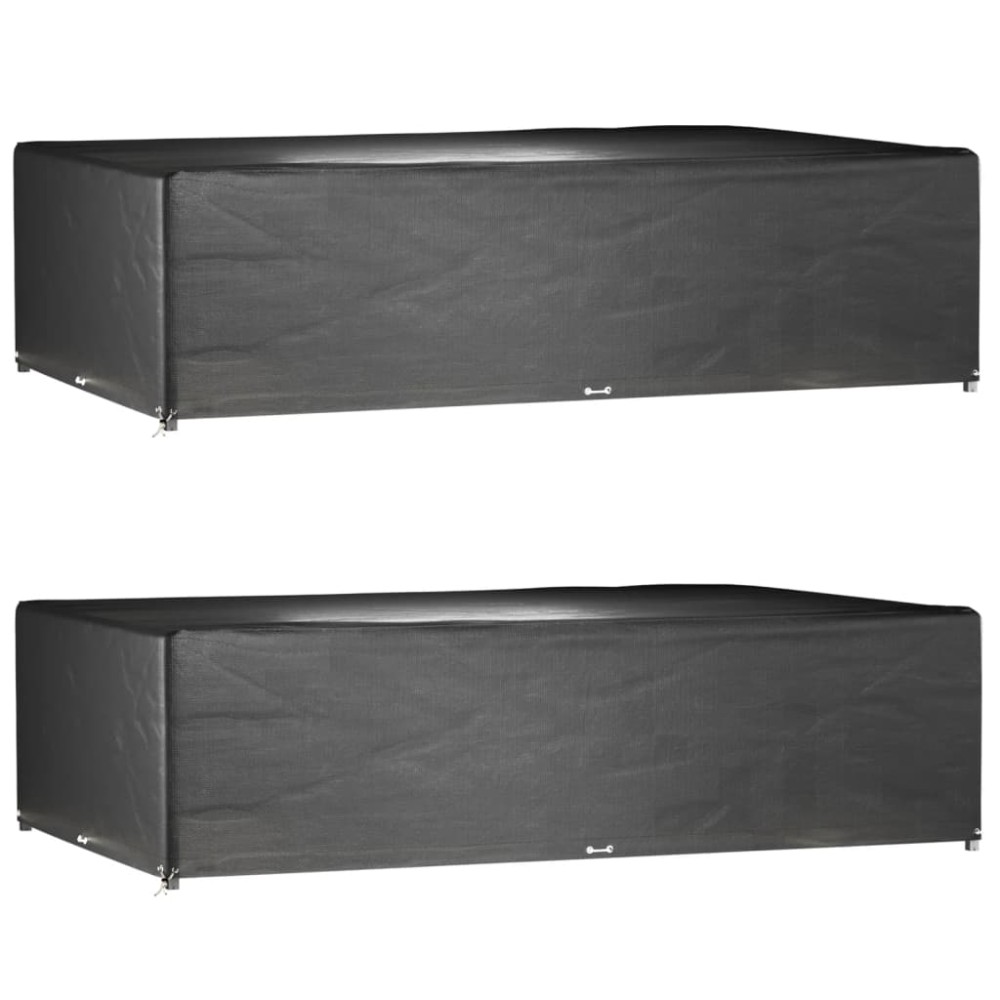 vidaXL Huse mobilier grădină, 2 buc, 16 ocheți, 325x205x90 cm, pătrat