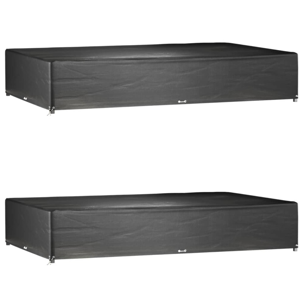 vidaXL Huse mobilier grădină, 2 buc, 16 ocheți, 325x205x60 cm, pătrat
