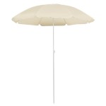 vidaXL Umbrelă de soare de grădină, stâlp din oțel, nisipiu, 180 cm vidaXL Umbrelă de soare de grădină, stâlp din oțel, nisipiu, 180 cm
