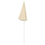 vidaXL Umbrelă de soare de grădină, stâlp din oțel, nisipiu, 180 cm vidaXL Umbrelă de soare de grădină, stâlp din oțel, nisipiu, 180 cm