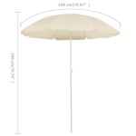 vidaXL Umbrelă de soare de grădină, stâlp din oțel, nisipiu, 180 cm vidaXL Umbrelă de soare de grădină, stâlp din oțel, nisipiu, 180 cm