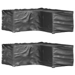 vidaXL Huse mobilier grădină formă L, 2 buc, 16 ocheți, 215x215x70 cm vidaXL Huse mobilier grădină formă L, 2 buc, 16 ocheți, 215x215x70 cm