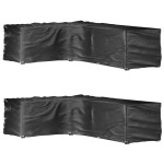 vidaXL Huse mobilier grădină formă L, 2 buc., 18 ocheți, 220x285x80 cm vidaXL Huse mobilier grădină formă L, 2 buc., 18 ocheți, 220x285x80 cm