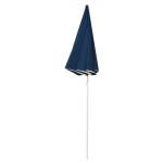 vidaXL Umbrelă de soare de grădină, stâlp din oțel, albastru, 180 cm vidaXL Umbrelă de soare de grădină, stâlp din oțel, albastru, 180 cm