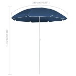 vidaXL Umbrelă de soare de grădină, stâlp din oțel, albastru, 180 cm vidaXL Umbrelă de soare de grădină, stâlp din oțel, albastru, 180 cm
