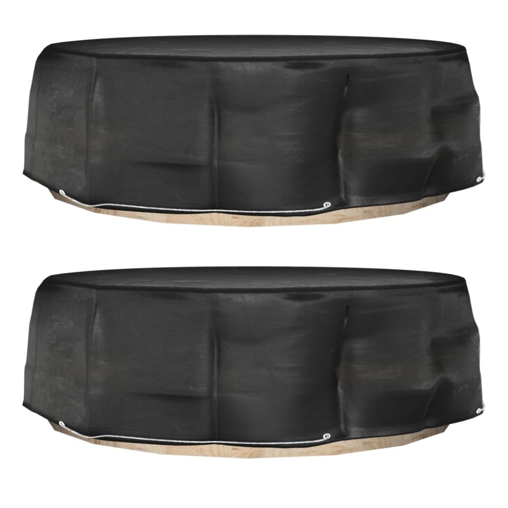 vidaXL Huse mobilier tip insulă, 2 buc., 10 ocheți, rotund, Ø236x67 cm