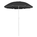 vidaXL Umbrelă de soare de grădină, stâlp din oțel, antracit, 180 cm vidaXL Umbrelă de soare de grădină, stâlp din oțel, antracit, 180 cm