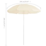 vidaXL Umbrelă de soare de grădină, stâlp din oțel, nisipiu, 180 cm vidaXL Umbrelă de soare de grădină, stâlp din oțel, nisipiu, 180 cm