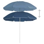 vidaXL Umbrelă de soare de grădină, stâlp din oțel, albastru, 180 cm vidaXL Umbrelă de soare de grădină, stâlp din oțel, albastru, 180 cm