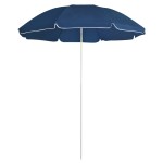 vidaXL Umbrelă de soare de grădină, stâlp din oțel, albastru, 180 cm vidaXL Umbrelă de soare de grădină, stâlp din oțel, albastru, 180 cm