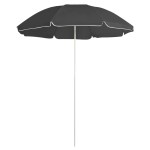 vidaXL Umbrelă de soare de grădină, stâlp din oțel, antracit, 180 cm vidaXL Umbrelă de soare de grădină, stâlp din oțel, antracit, 180 cm