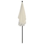 vidaXL Umbrelă de grădină cu stâlp, nisipiu, 210x140 cm vidaXL Umbrelă de grădină cu stâlp, nisipiu, 210x140 cm