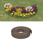 vidaXL Borduri de grădină, 5 buc, maro, 10 m 10 cm, polietilenă vidaXL Borduri de grădină, 5 buc, maro, 10 m 10 cm, polietilenă