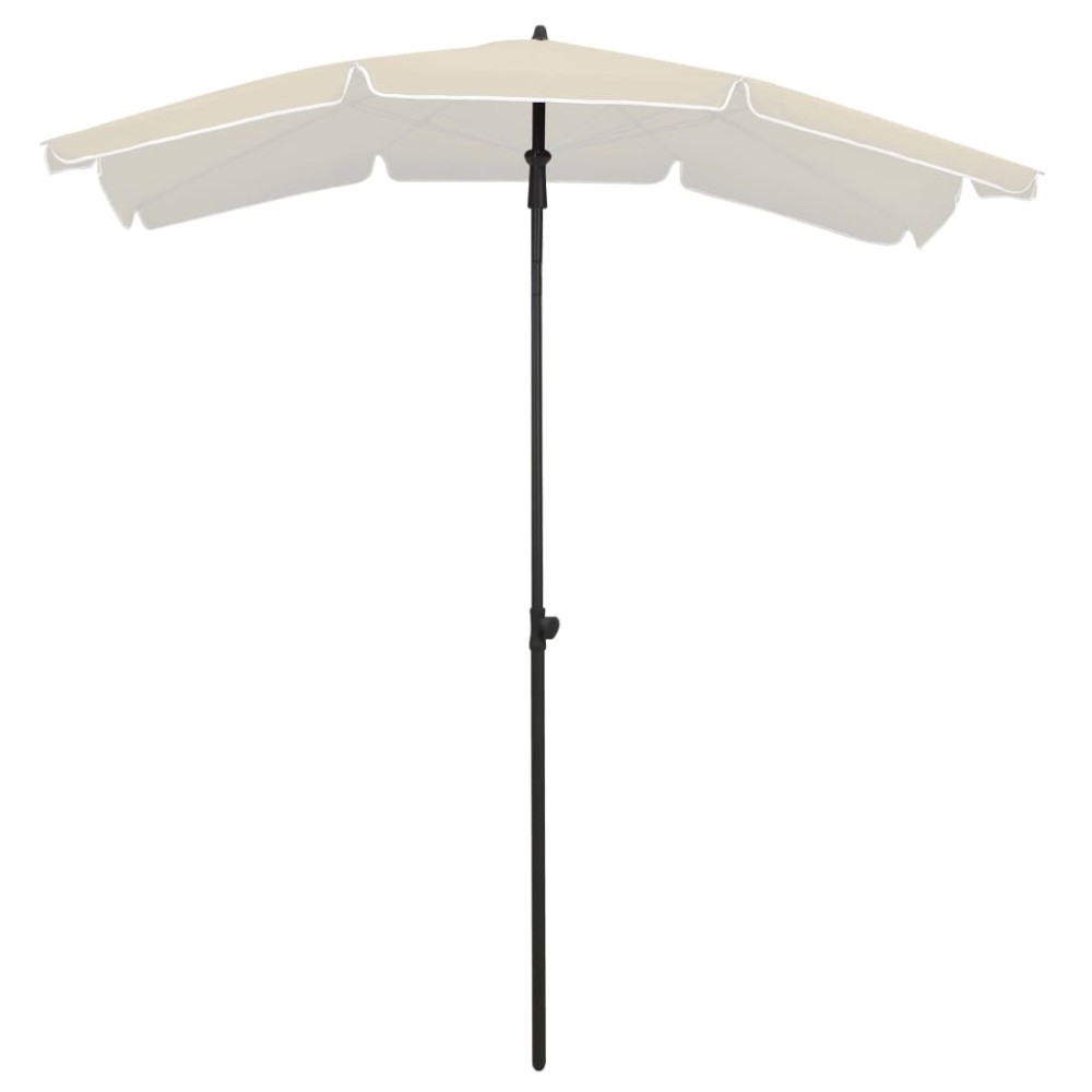 vidaXL Umbrelă de grădină cu stâlp, nisipiu, 200x130 cm