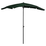 vidaXL Umbrelă de grădină cu stâlp, verde, 200x130 cm vidaXL Umbrelă de grădină cu stâlp, verde, 200x130 cm