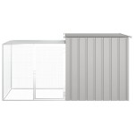 vidaXL Coteț pentru iepuri, gri, 200x91x100 cm, oțel galvanizat vidaXL Coteț pentru iepuri, gri, 200x91x100 cm, oțel galvanizat