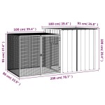 vidaXL Coteț pentru iepuri, gri, 200x91x100 cm, oțel galvanizat vidaXL Coteț pentru iepuri, gri, 200x91x100 cm, oțel galvanizat