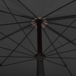 vidaXL Umbrelă de grădină cu stâlp, antracit, 200x130 cm