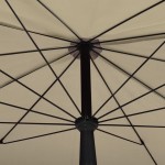 vidaXL Umbrelă de grădină cu stâlp, gri taupe, 200x130 cm