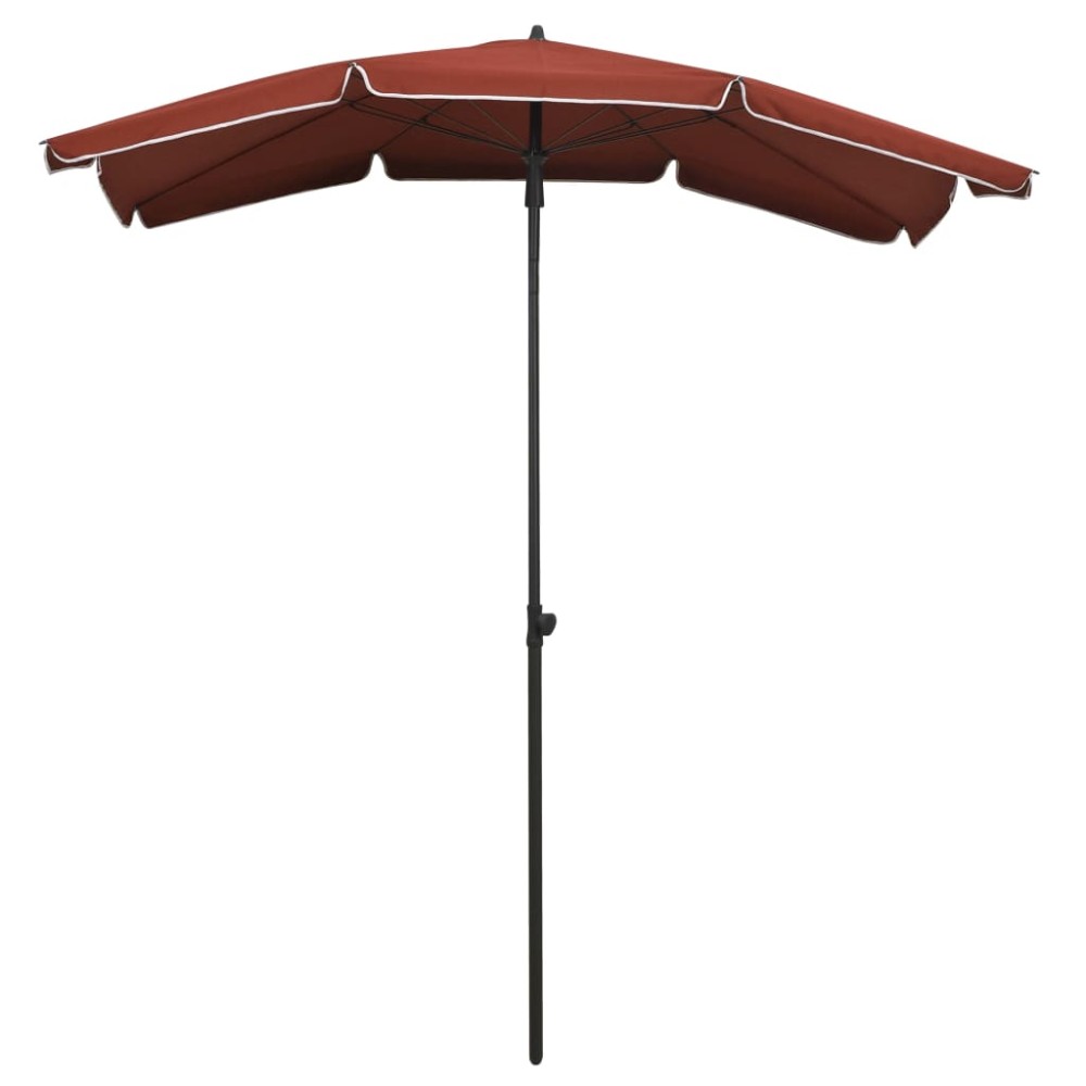 vidaXL Umbrelă de grădină cu stâlp, cărămiziu, 200x130 cm