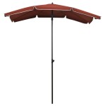 vidaXL Umbrelă de grădină cu stâlp, cărămiziu, 200x130 cm vidaXL Umbrelă de grădină cu stâlp, cărămiziu, 200x130 cm