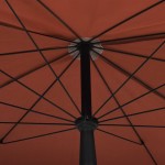 vidaXL Umbrelă de grădină cu stâlp, cărămiziu, 200x130 cm vidaXL Umbrelă de grădină cu stâlp, cărămiziu, 200x130 cm