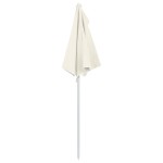 vidaXL Umbrelă de grădină cu stâlp, nisipiu, 180x90 cm, semirotundă