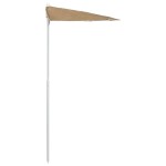 vidaXL Umbrelă de grădină cu stâlp, gri taupe, 180x90 cm, semirotundă vidaXL Umbrelă de grădină cu stâlp, gri taupe, 180x90 cm, semirotundă