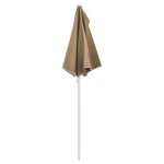 vidaXL Umbrelă de grădină cu stâlp, gri taupe, 180x90 cm, semirotundă vidaXL Umbrelă de grădină cu stâlp, gri taupe, 180x90 cm, semirotundă
