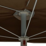 vidaXL Umbrelă de grădină cu stâlp, gri taupe, 180x90 cm, semirotundă vidaXL Umbrelă de grădină cu stâlp, gri taupe, 180x90 cm, semirotundă