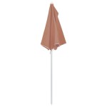 vidaXL Umbrelă de grădină cu stâlp, cărămiziu, 180x90 cm, semirotundă