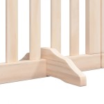 vidaXL Poartă de câini pliabilă cu ușă, 9 panouri, 450 cm, lemn plop