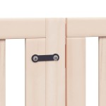 vidaXL Poartă de câini pliabilă cu ușă, 9 panouri, 450 cm, lemn plop