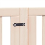 vidaXL Poartă de câini pliabilă cu ușă, 12 panouri, 600 cm, lemn plop