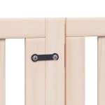 vidaXL Poartă de câini pliabilă cu ușă, 15 panouri, 750 cm, lemn plop