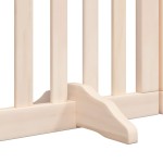 vidaXL Poartă de câini pliabilă cu ușă, 9 panouri, 450 cm, lemn plop