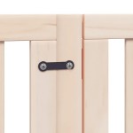 vidaXL Poartă de câini pliabilă cu ușă, 9 panouri, 450 cm, lemn plop