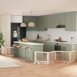 vidaXL Poartă de câini pliabilă cu ușă, 6 panouri, 480 cm, lemn plop