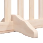 vidaXL Poartă de câini pliabilă cu ușă, 6 panouri, 480 cm, lemn plop