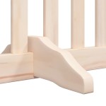 vidaXL Poartă de câini pliabilă cu ușă, 10 panouri, 800 cm, lemn plop