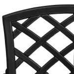 vidaXL Scaune de grădină, 4 buc., negru, aluminiu turnat