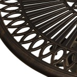 vidaXL Masă de grădină, bronz, 62x62x65 cm, aluminiu turnat