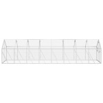 vidaXL Volieră de păsări, argintiu, 1,79x8x1,85 m, aluminiu