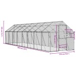 vidaXL Volieră de păsări, antracit, 1,79x8x1,85 m, aluminiu