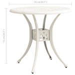 vidaXL Masă de grădină, alb, 78x78x72 cm, aluminiu turnat vidaXL Masă de grădină, alb, 78x78x72 cm, aluminiu turnat