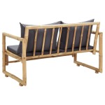 vidaXL Bancă de grădină cu perne, 115 cm, bambus