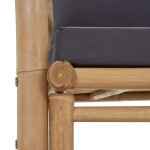 vidaXL Bancă de grădină cu perne, 115 cm, bambus