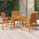vidaXL Scaune de masă pentru grădină, 4 buc., lemn masiv de acacia vidaXL Scaune de masă pentru grădină, 4 buc., lemn masiv de acacia
