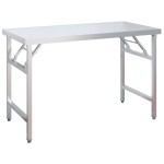 vidaXL Masă bucătărie cu raft superior, 120x60x115 cm, oțel inoxidabil vidaXL Masă bucătărie cu raft superior, 120x60x115 cm, oțel inoxidabil