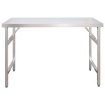 vidaXL Masă bucătărie cu raft superior, 120x60x115 cm, oțel inoxidabil vidaXL Masă bucătărie cu raft superior, 120x60x115 cm, oțel inoxidabil